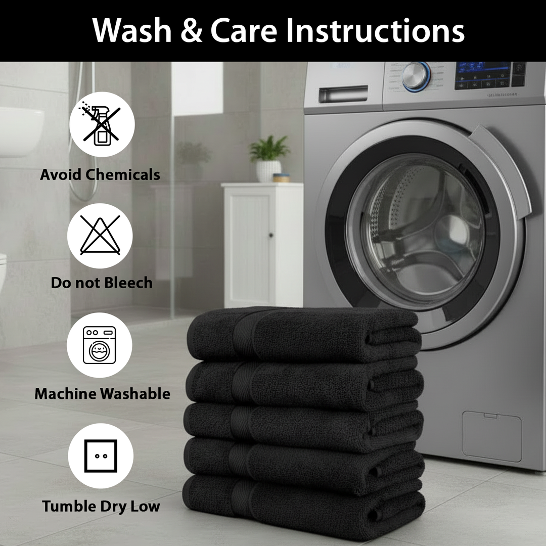 Luxury White Spa Bath Towels 90cm x 180cm – 2 PCs Jumbo Size, 600 GSM & 100% Cotton