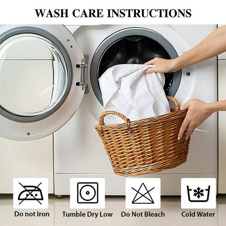 Cotton Quilted Pillow Protectors – Soft, Breathable & Hypoallergenic Zippered Pillowcase Set