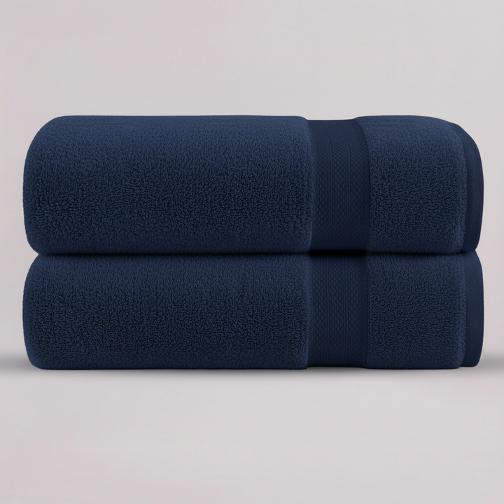 مجموعة من 4 مناشف حمام فاخرة، منشفة 70 سم × 140 سم، مناشف فنادق ومنتجعات صحية مصنوعة من القطن بنسبة 100%
