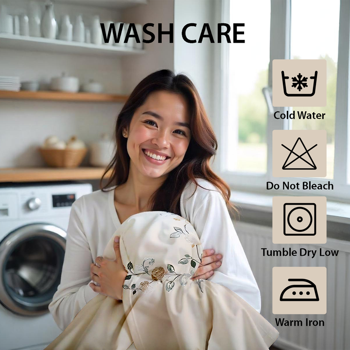 Soft Floral 6 Piece King Bedding Set with Pillowcase– Elegant Luxury Collection (6ES77)