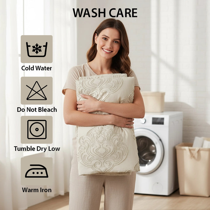 King Bedding Set with Duvet Cover 220x240 6 PCs  Fitted Bed Sheet Set (6FM27)