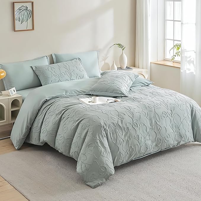 Luxury 6 PCs King Bed Set Embroidered Duvet Cover – Fitted Sheet & Pillowcases  (6FM42)
