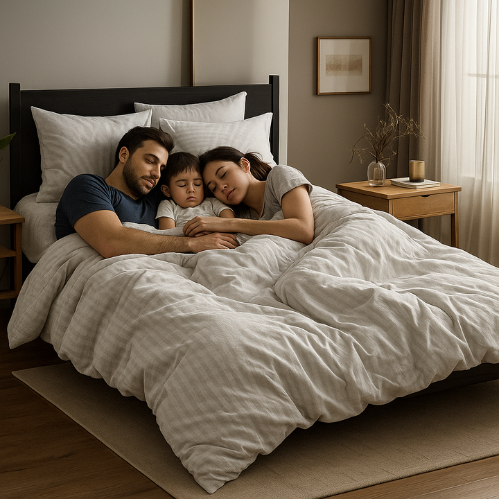Super King Bedding Set 7 PCs with Duvet , Fitted Sheet, Pillow Shams & Comforter (White)