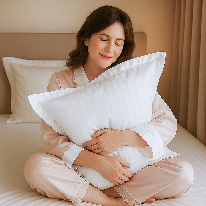 100% Combed Cotton 300 TC Hotel Fitted Sheet Set with Pillowcases