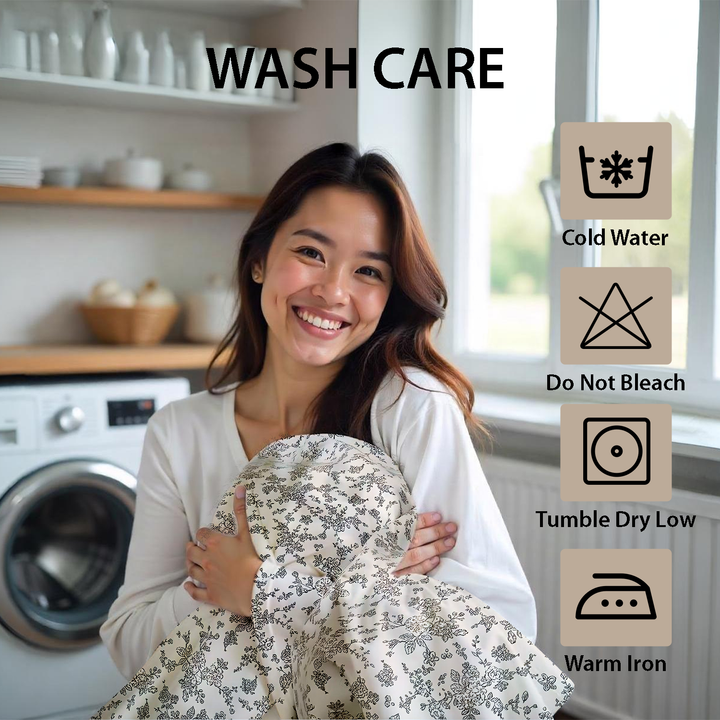 Botanical Print King Size Bedding Set – 6 PCs  Duvet Fitted Sheet with Pillow Covers (6FS149)