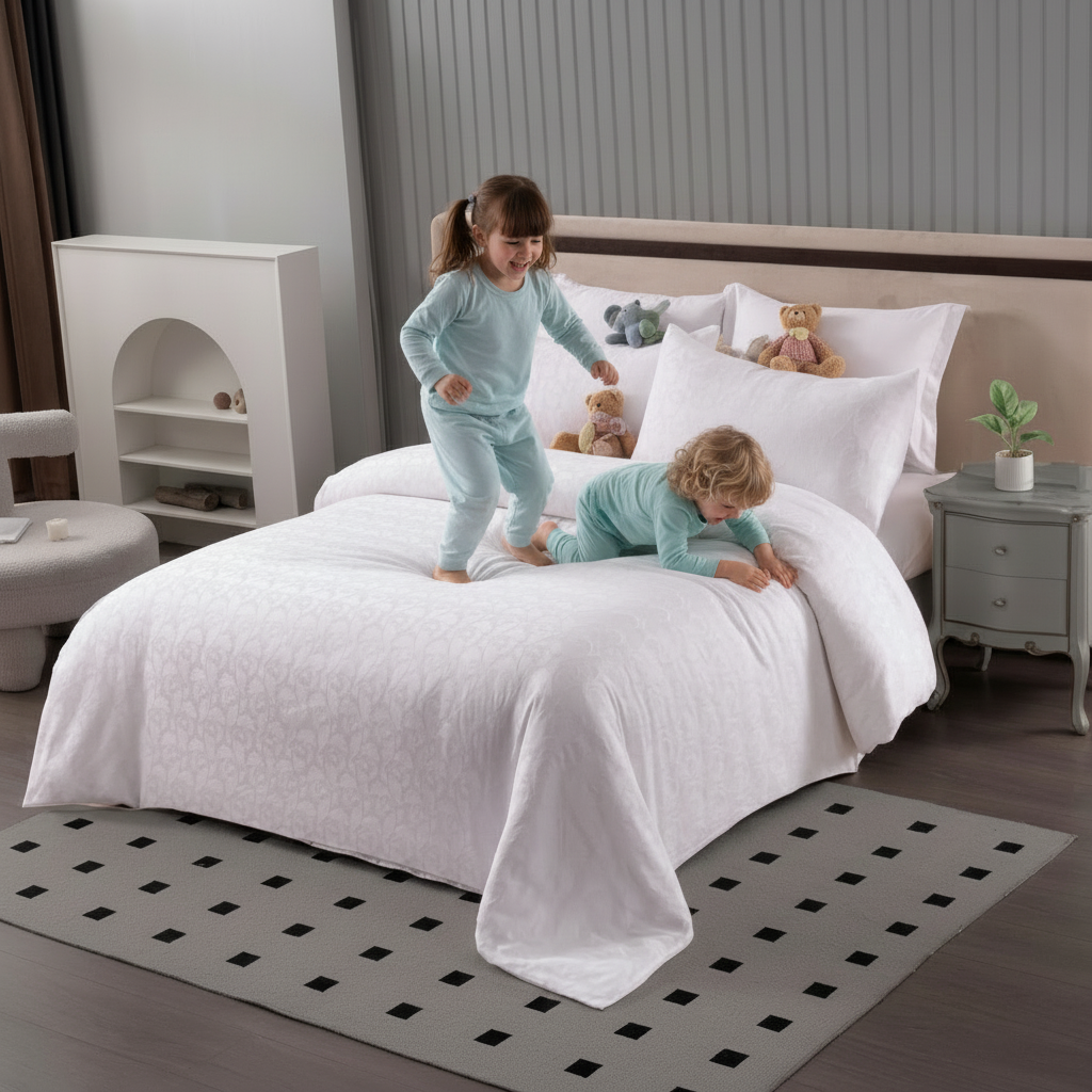 King Size Bedding Set 6 PCs with Duvet Cover 220x240 King Bed Sheets(6FM13)