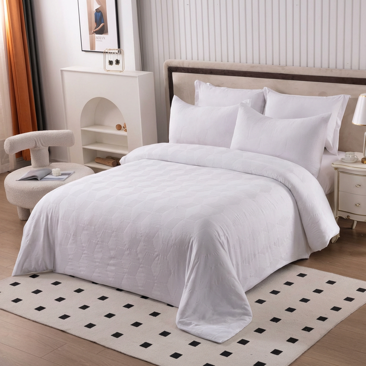 King Bedding Set 6 PCs with Duvet Cover 220x240 King Size Fitted Sheet (6FM15)