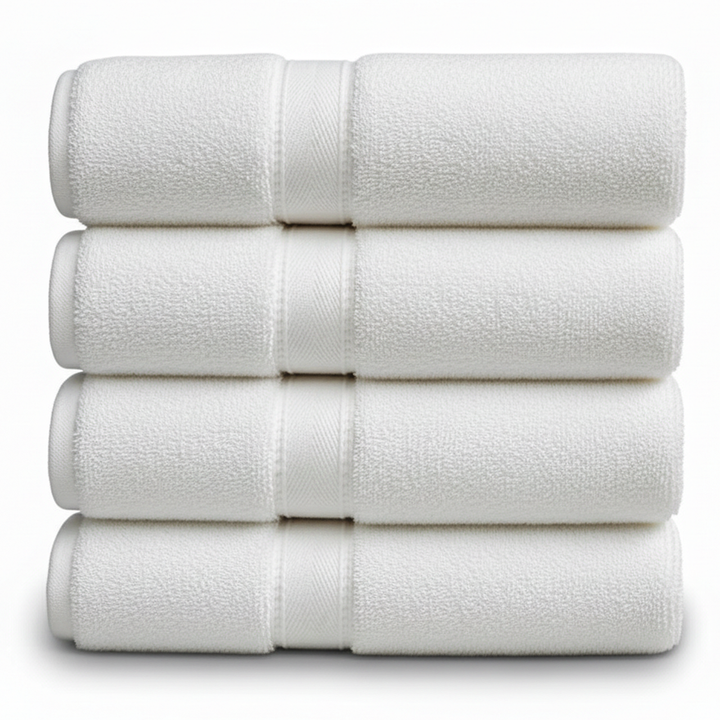 white spa towels suitable for spa and massage use