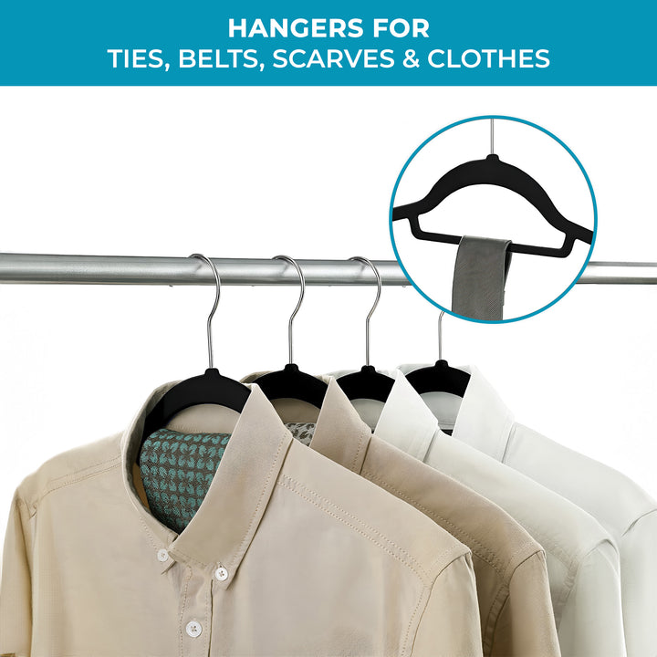 MOONCEE Premium Velvet Hangers- Non-Slip Clothes Hangers, Coat, Pants Hangers