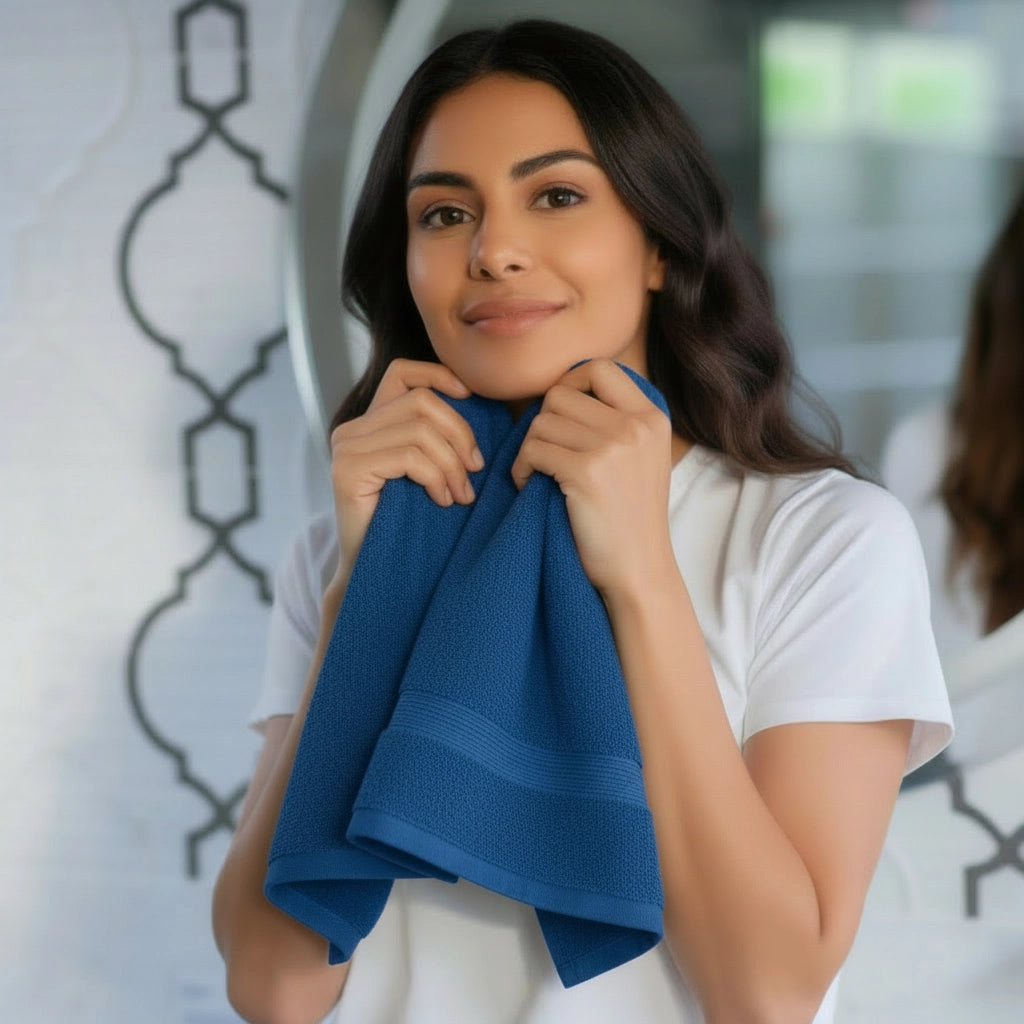 12 Pack Premium Wash Cloths and Face Towels Set (30 x 30 CM) 600 GSM 100% Cotton Soft