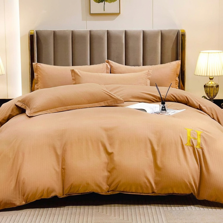 6 PCs King Fitted Sheet Set with 220x240 Duvet Cover, Luxury Bedding Collection (6HH5)