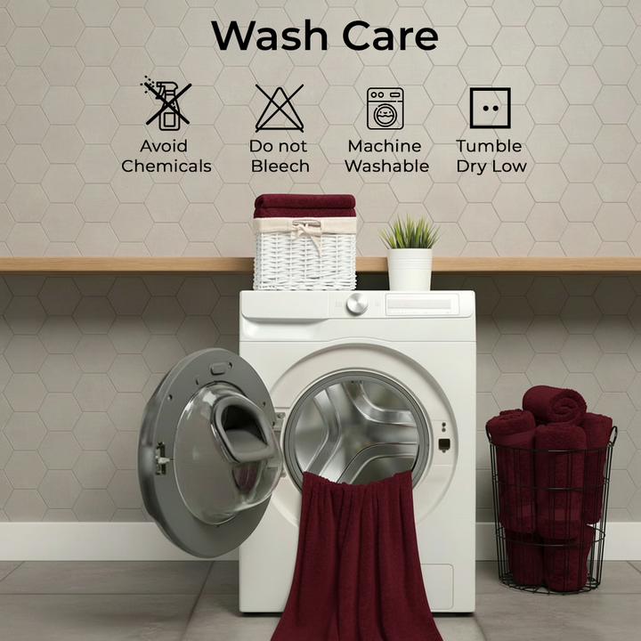 6 PCs Premium Towel Set, 2 Bath Towels, 2 Hand Towels , 2 Washcloths & Shower Towel