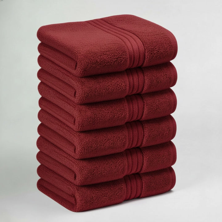 6 PCs Premium Hand Towels Set, 600 GSM Extra Large Hand Towels With 100% Soft Cotton