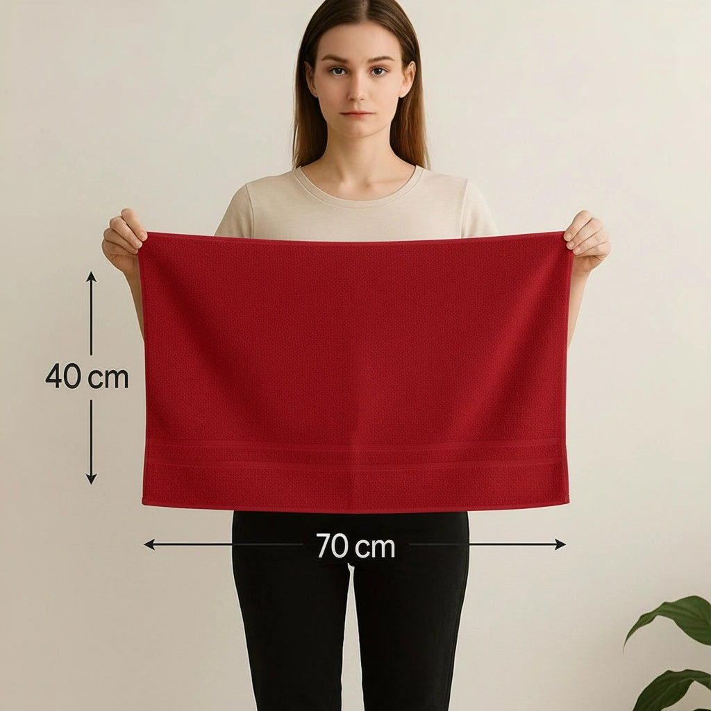 6 PCs Premium Hand Towels Set, 600 GSM Extra Large Hand Towels With 100% Soft Cotton