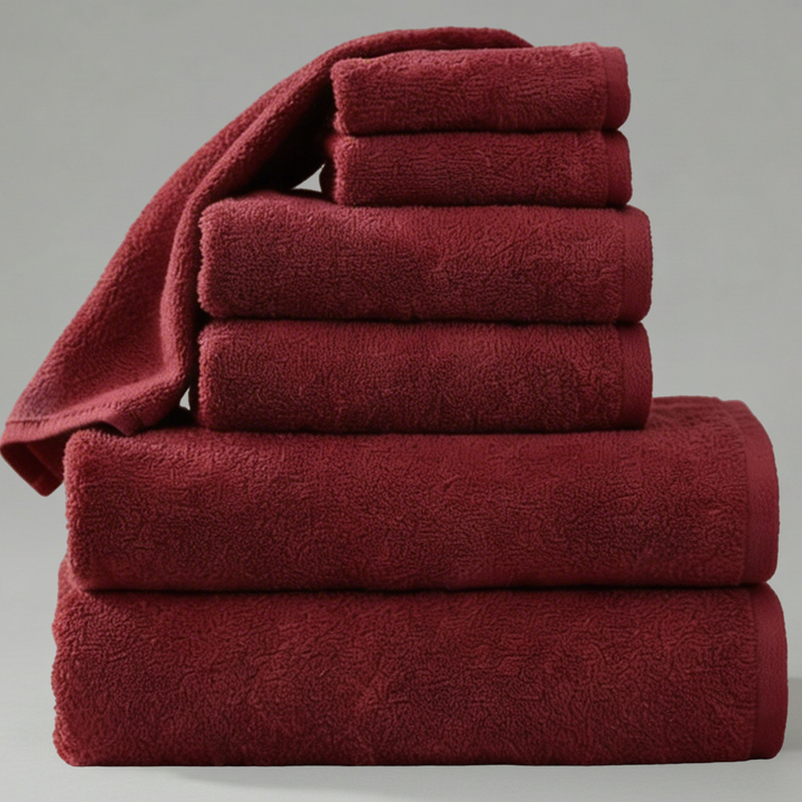 6 PCs Premium Towel Set, 2 Bath Towels, 2 Hand Towels , 2 Washcloths & Shower Towel