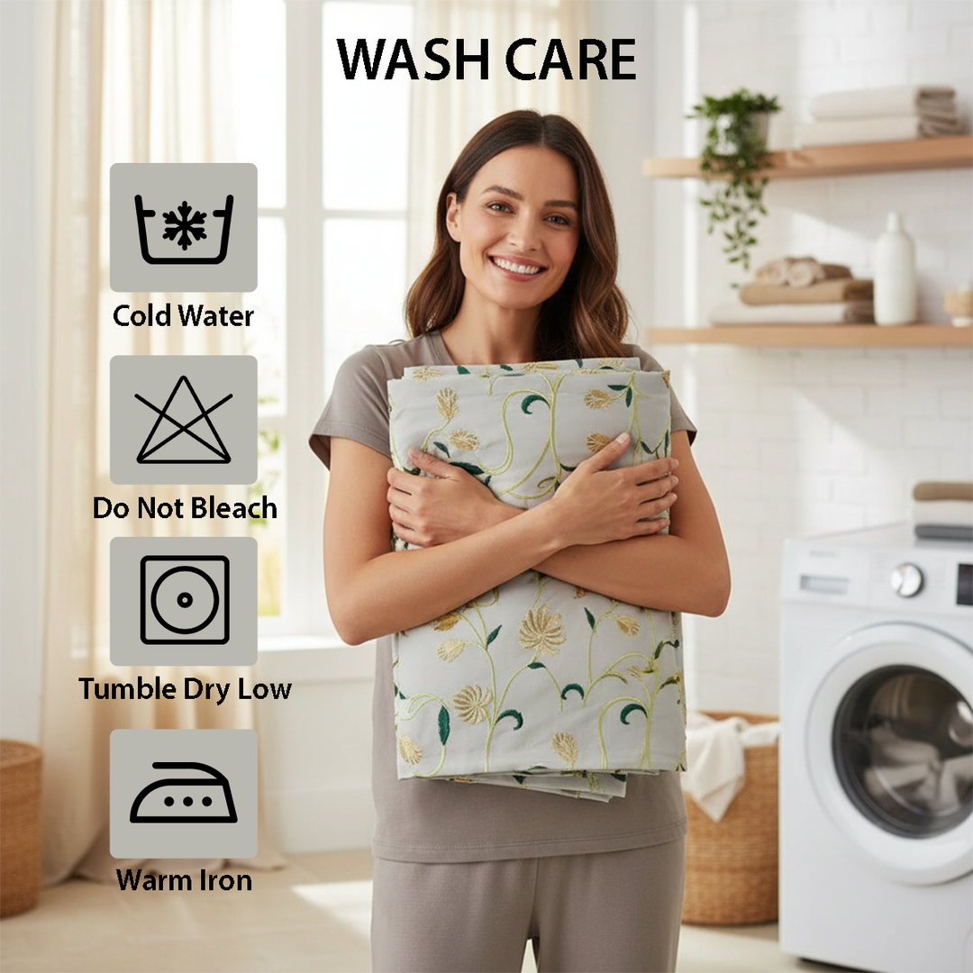 6 PCs Luxury King Size White Embroidered Bed Sheet Set – Soft Premium Bedding (6ES68)