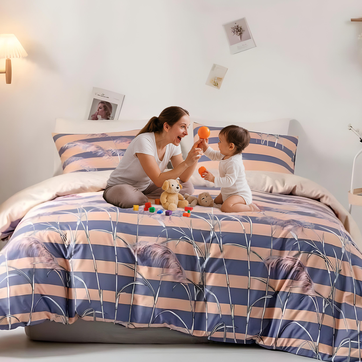 Floral King Size Bedsheet Set 6 PCs - Breathable, Durable & Comfort Fit (6FS137)