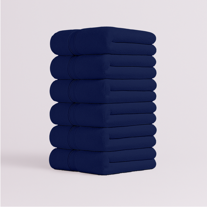 Luxury Face Towels – 6 Pack Soft Cotton Cloths, Best Towel Set for Daily Use (Royal Blue)