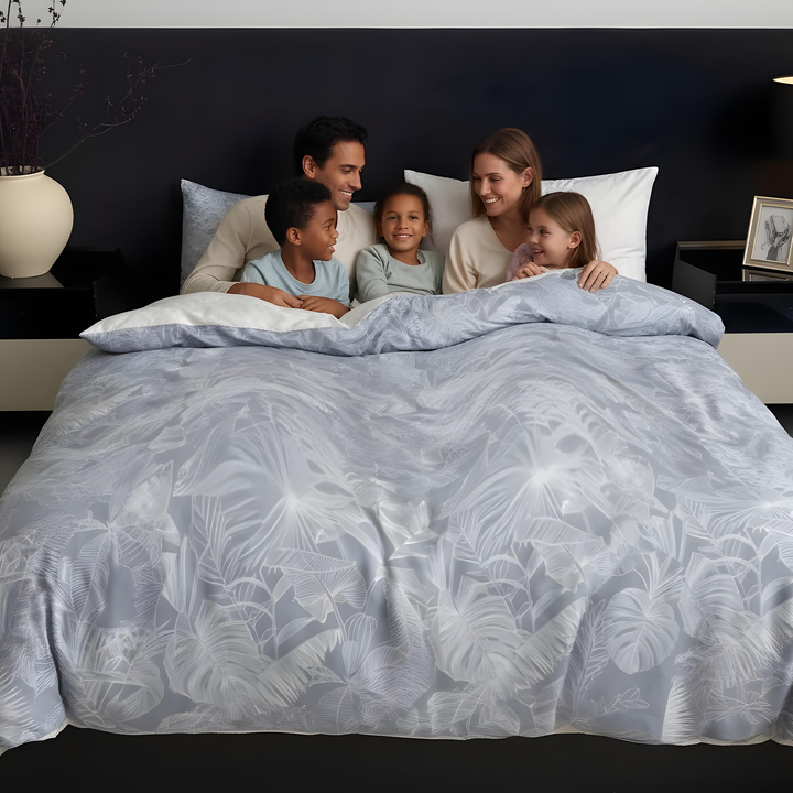 Premium Cotton  Botanical King Bedding Set 6 PCs – Soft Duvet Cover & Pillowcases (6FS162)