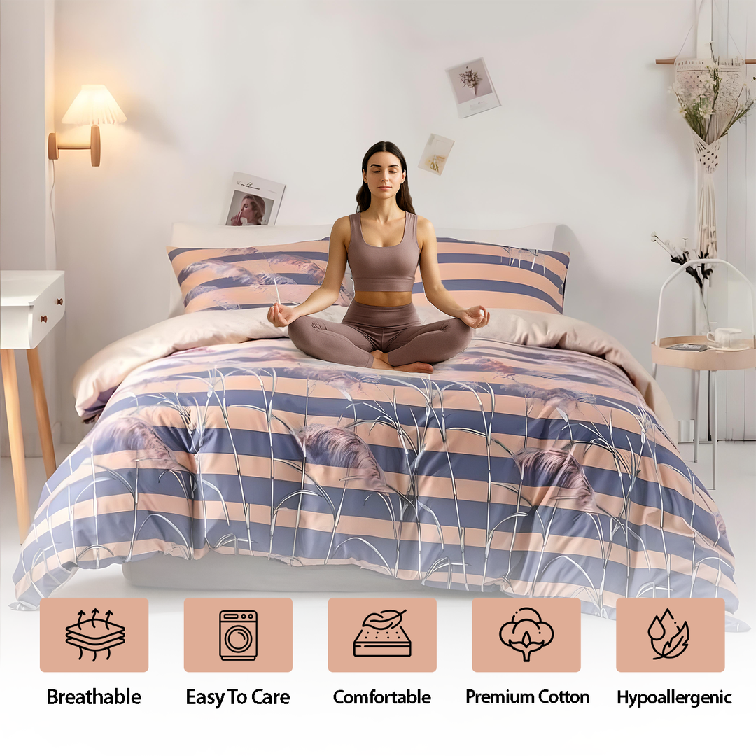 Floral King Size Bedsheet Set 6 PCs - Breathable, Durable & Comfort Fit (6FS137)