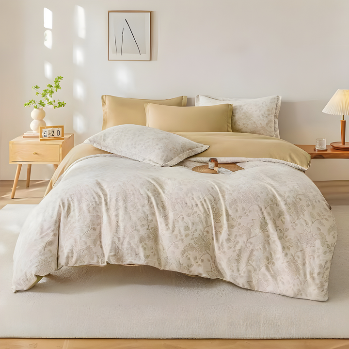Floral Bed Linen Sets 6 PCs with 220x240 Duvet Cover, Fitted Sheet & Pillowcases (6FS113)