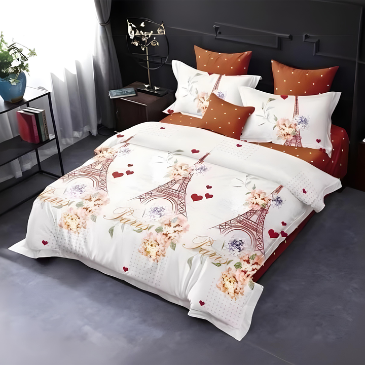 6 Piece King Size Bed Set – Duvet, Fitted Sheet with Deep Pockets & Pillowcases (6FS142)