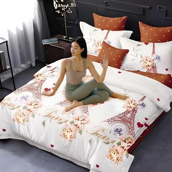 6 Piece King Size Bed Set – Duvet, Fitted Sheet with Deep Pockets & Pillowcases (6FS142)