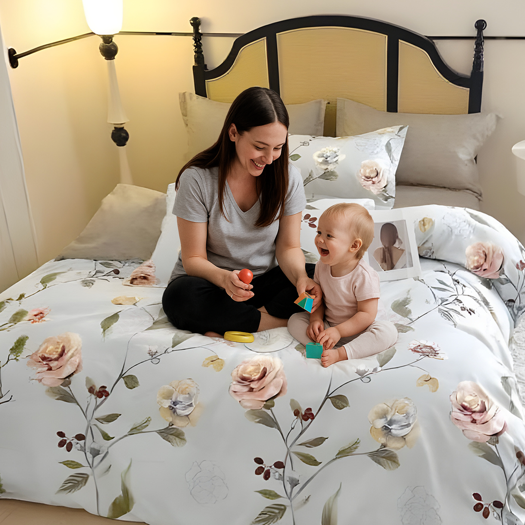 Pure Linen Bed Sheets Set 6 PCs - Soft, Breathable, and Durable for Ultimate Comfort(6FS118)