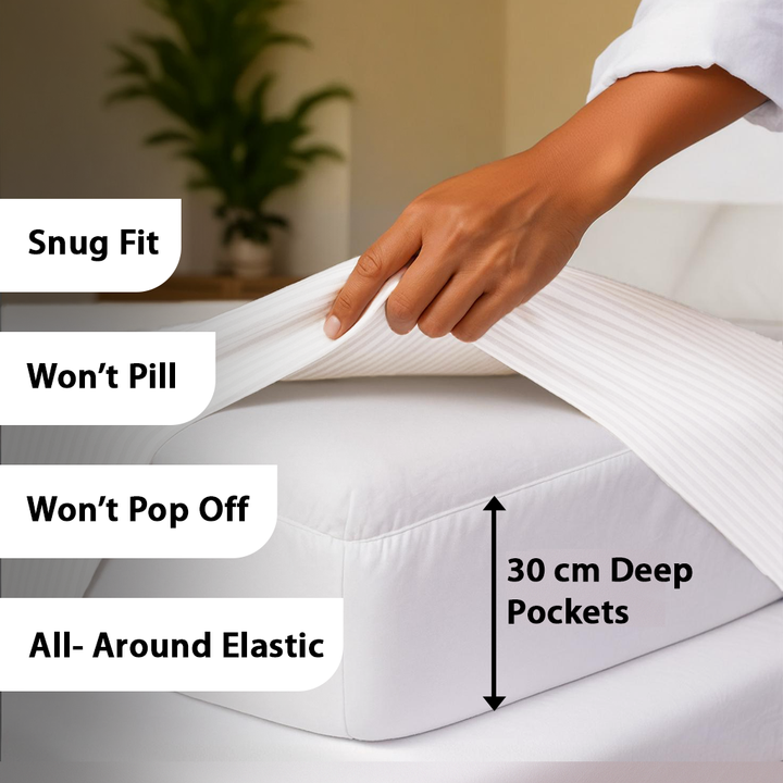 Hotel-Quality Premium Fitted Sheet – Deep Pockets, Smooth & Durable Fabric