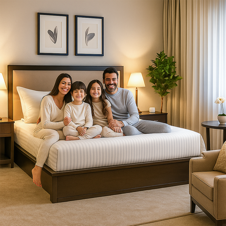 100% Combed Cotton 300 TC Hotel Fitted Sheet Set with Pillowcases