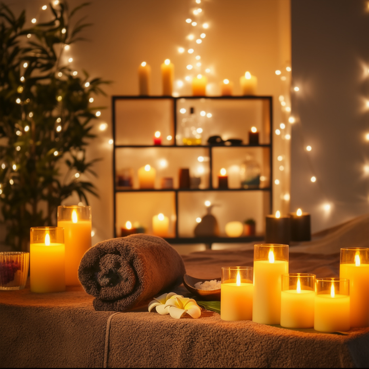 MOONCEE 3 PCs LED Candles with Remote - Flameless Battery Pillar Candles for  Décor