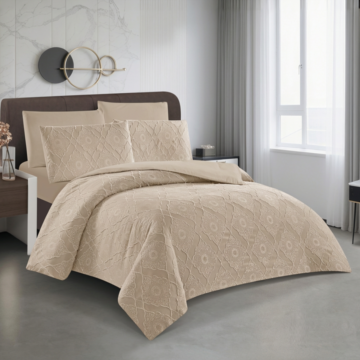 طقم سرير 6 قطع - فائق النعومة، كامل مع أغطية الوسائد وغطاء اللحاف (6FM62)