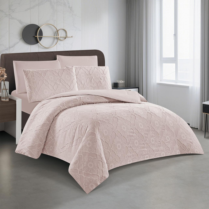 طقم سرير 6 قطع - فائق النعومة، كامل مع أغطية الوسائد وغطاء اللحاف (6FM62)