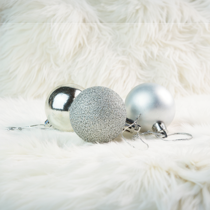Bring Sparkle Home – 30 Pcs Silver Christmas Ornaments for a Shiny Holiday Tree