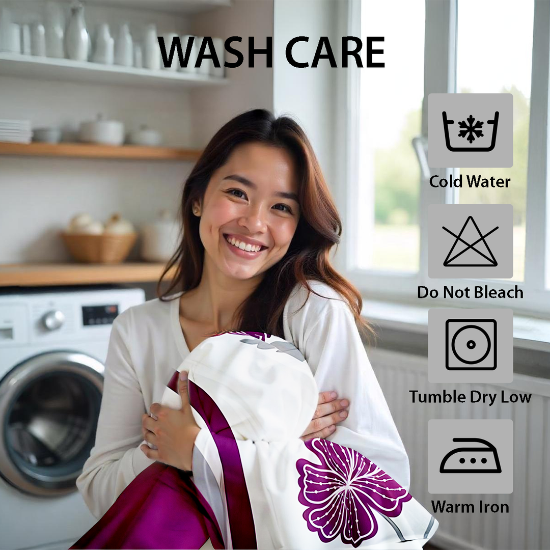 King Size Size Floral Purple Bedding Set 6 PCs – Soft & Complete Bedroom Comfort (MNC40)