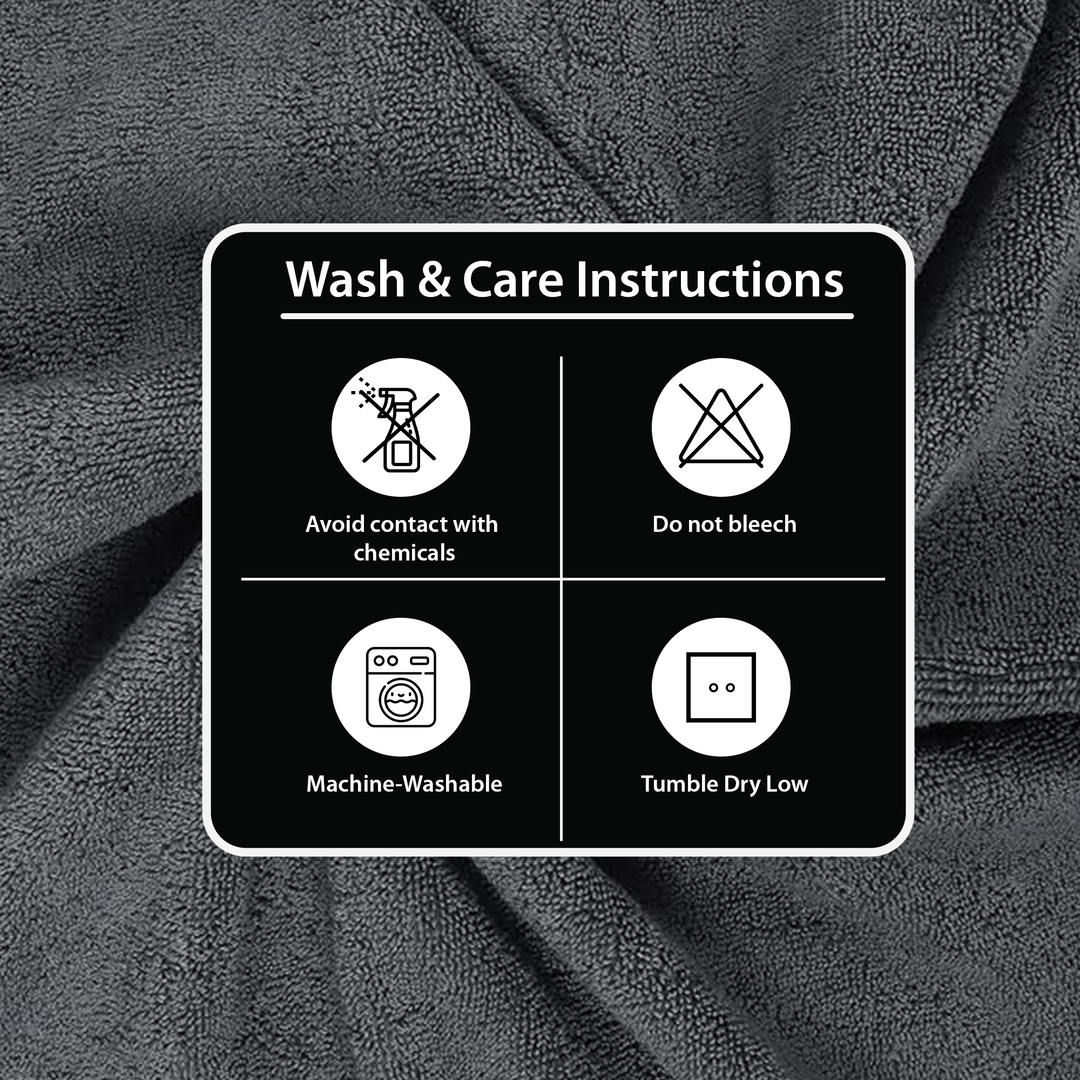Jumbo Cotton Towels Set 2 PCs – Soft & Absorbent 100% Cotton Bath Towels (Grey)