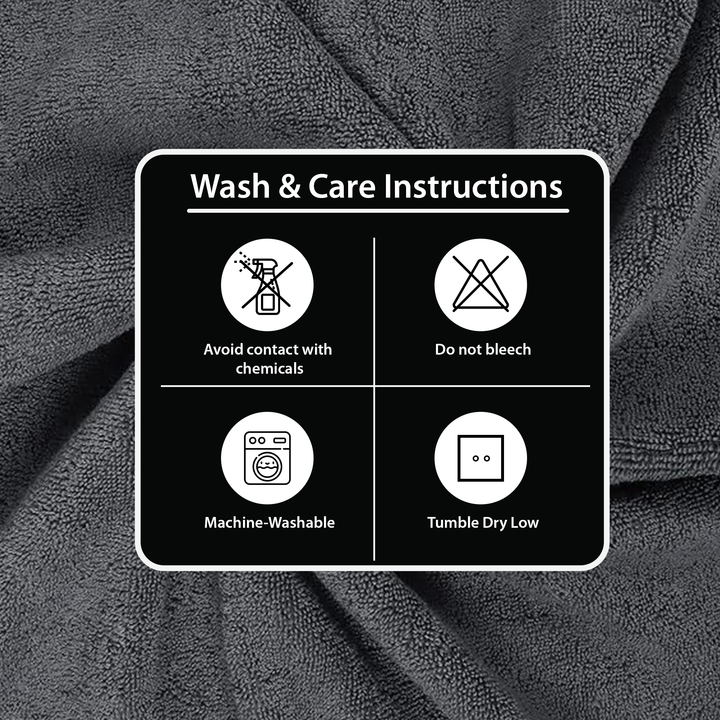 Jumbo Cotton Towels Set 2 PCs – Soft & Absorbent 100% Cotton Bath Towels (Grey)