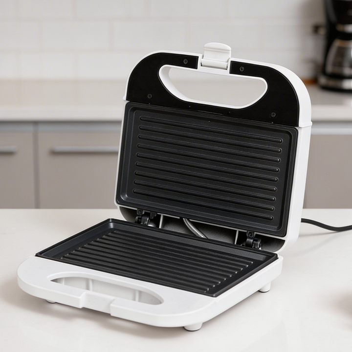 Compact sandwich maker with easy cooking design