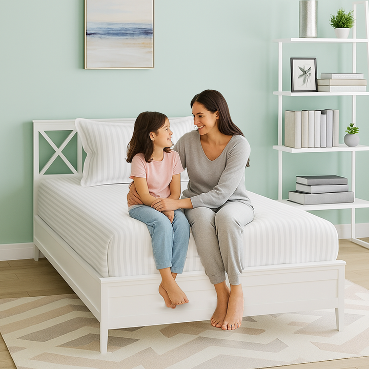 100% Combed Cotton 300 TC Hotel Fitted Sheet Set with Pillowcases
