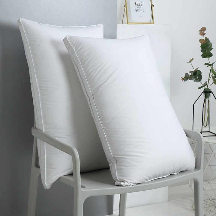 Standard Size Pillows 2 PCs – Cotton-Filled Hotel Quality Comfort Bed Pillows (Hotel Pillow)
