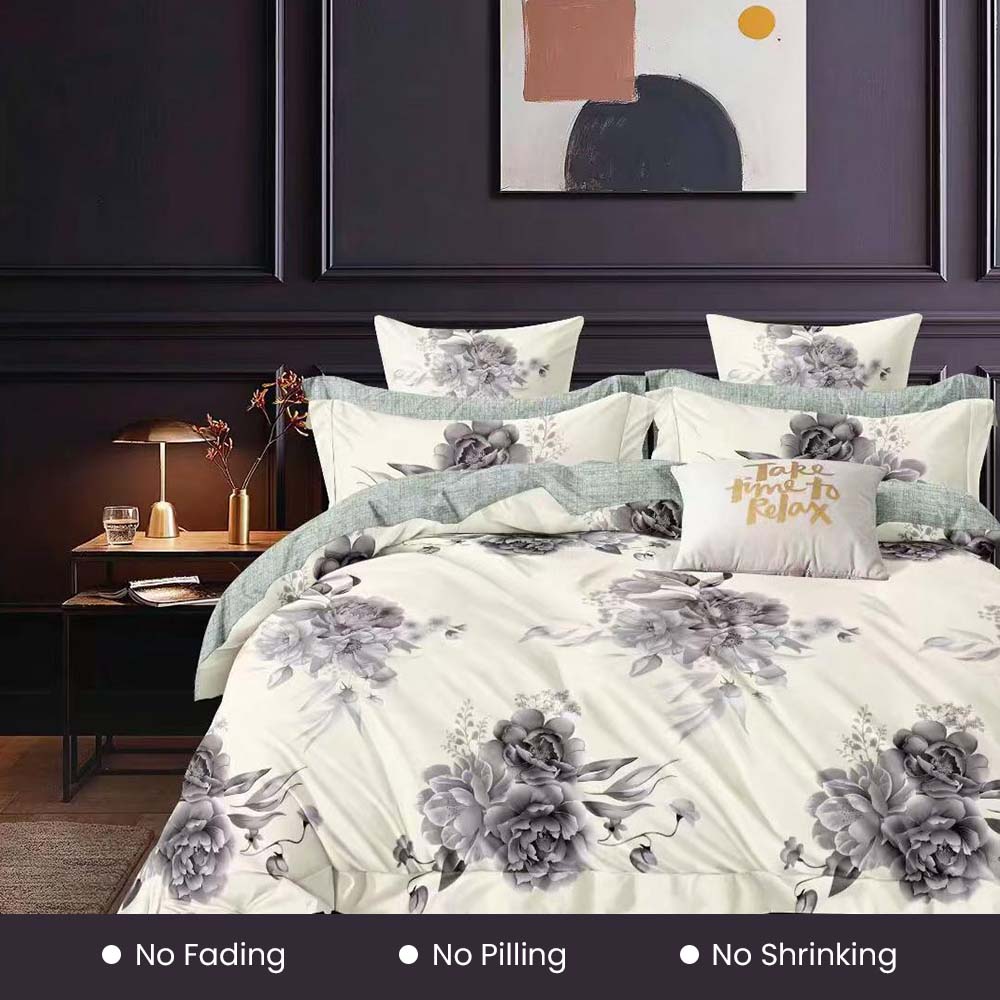 King Size Bedding Sheet Set 6 PCs with Duvet Cover 220x240 – King Bedding Set (6FS55)