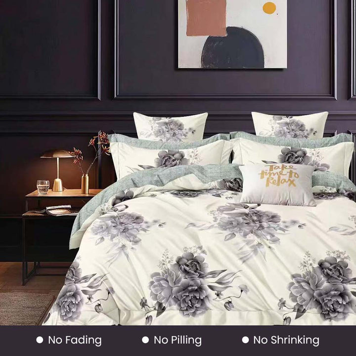 King Size Bedding Sheet Set 6 PCs with Duvet Cover 220x240 – King Bedding Set (6FS55)