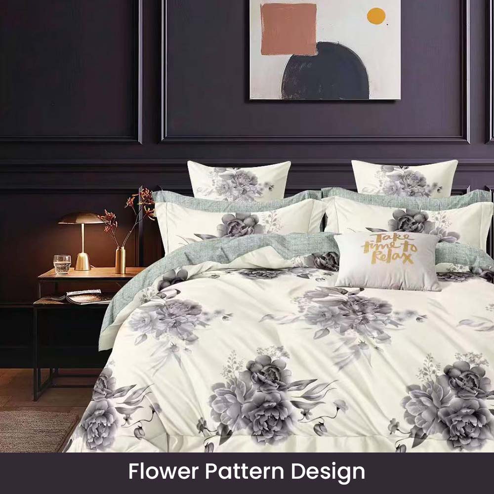 King Size Bedding Sheet Set 6 PCs with Duvet Cover 220x240 – King Bedding Set (6FS55)