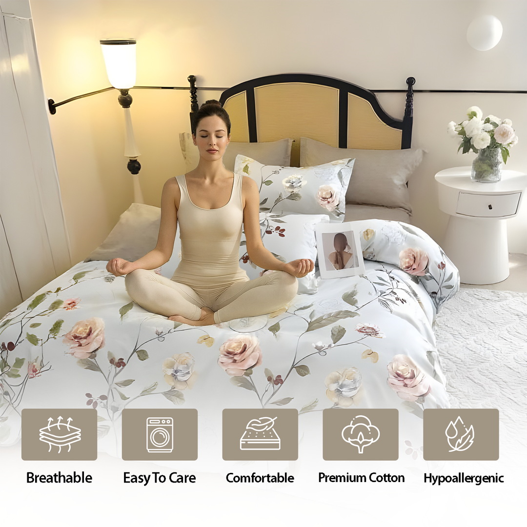 Pure Linen Bed Sheets Set 6 PCs - Soft, Breathable, and Durable for Ultimate Comfort(6FS118)