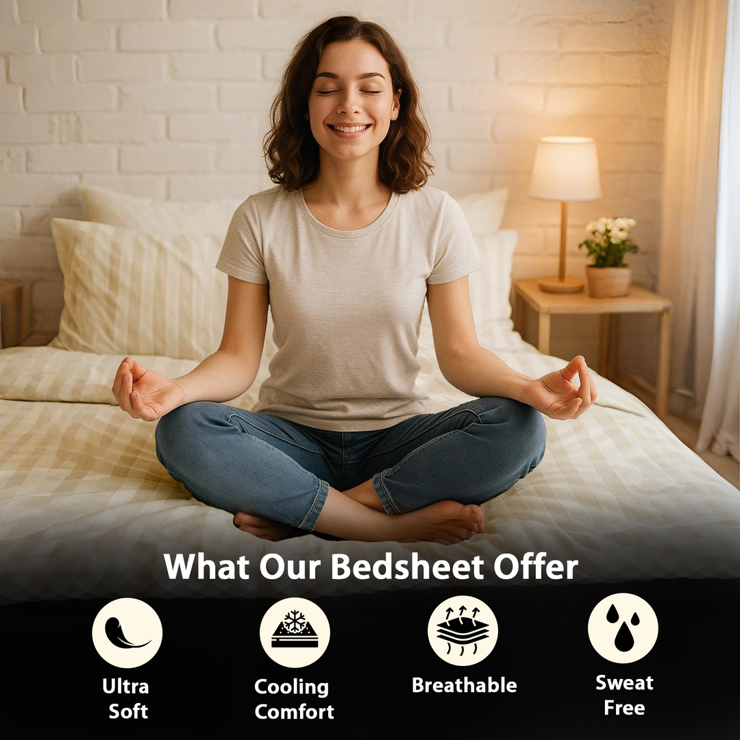 MOONCEE 6 PCs King  Bedding Set with 220x240 Duvet Cover and Bed Set (Pearl White)