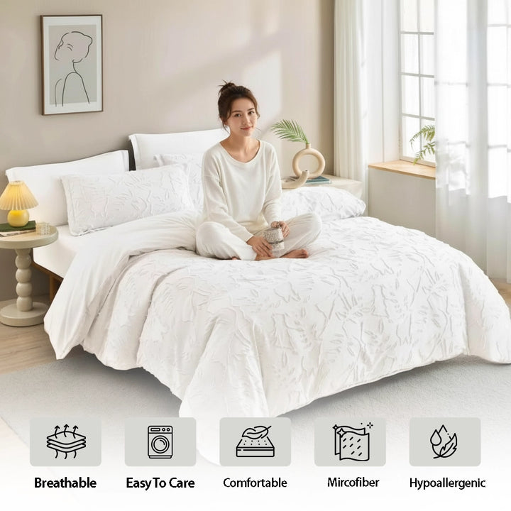 طقم سرير كينج مع غطاء لحاف 220 × 240، طقم ملاءات سرير ملائمة مقاس كينج، 6 قطع (6FM3)