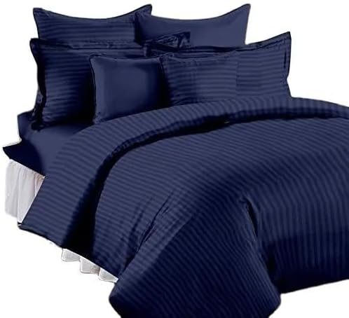 MOONCEE 6 PCs King Size Bed Sheet Set Duvet Cover 220x240 Bedding Set (Royal Blue)