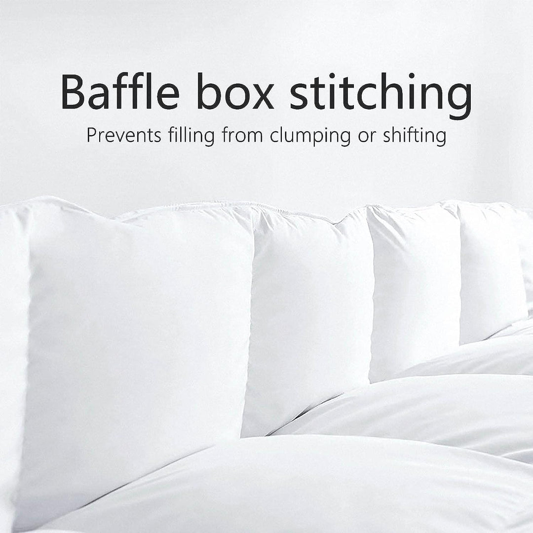 MOONCEE King Comforter – All-Season Quilted Duvet Insert, Down Alternative, Reversible Microfiber