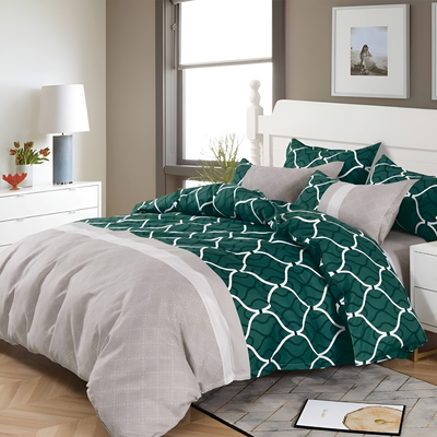King Size 6 PCs Bedding Set – Includes Duvet Cover 220x240 & 4 Pillow Covers (MNC15)