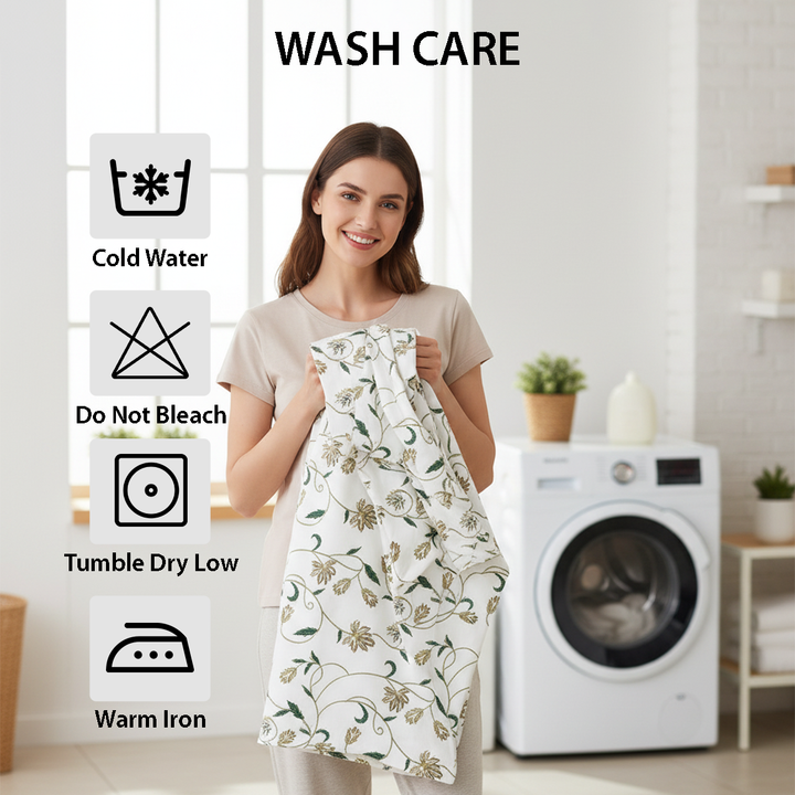 Luxury 6 PCs King Size White Embroidered Bed Sheet Set – Premium Bedding Set (6ES67)